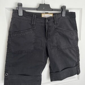 Aventura Black Women's Bermuda Shorts with Patch Pockets